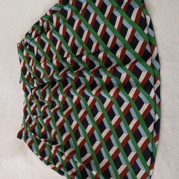 J. Crew Ratti Retro Silk Geometric Skirt in Simpatico Diamond Lattice NWT - Picture 8 of 16